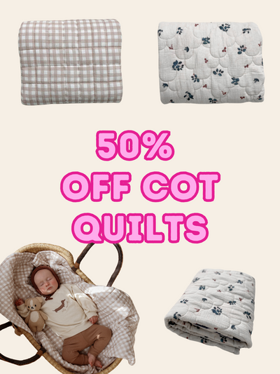 Cotton Cot Quilts - 50% off