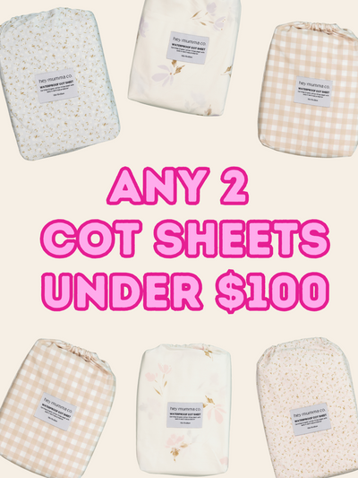 Any 2 cot sheets for under $100